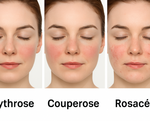 rougeurs au visage : érythrose, couperose, rosacée