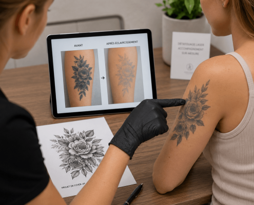 Détatouage avant cover-up